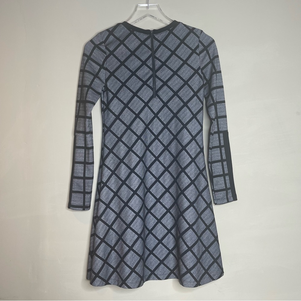Cato Womens Dress Black/gray/ Long Sleeve Sheath